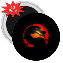 Dragon 3  Magnets (10 Pack)  by Celenk