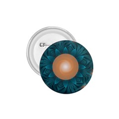 Beautiful Orange Teal Fractal Lotus Lily Pad Pond 1 75  Buttons by jayaprime