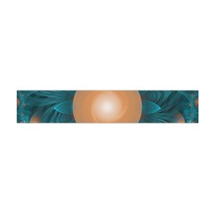 Beautiful Orange Teal Fractal Lotus Lily Pad Pond Flano Scarf (mini) by jayaprime