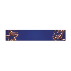 Blue Gold Look Stars Christmas Wreath Flano Scarf (mini) by yoursparklingshop