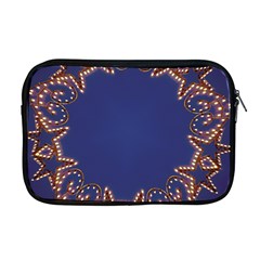 Blue Gold Look Stars Christmas Wreath Apple Macbook Pro 17  Zipper Case by yoursparklingshop