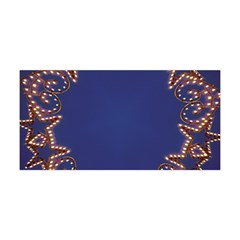 Blue Gold Look Stars Christmas Wreath Yoga Headband by yoursparklingshop