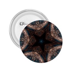 Kaleidoscopic Design Elegant Star Brown Turquoise 2 25  Buttons by yoursparklingshop