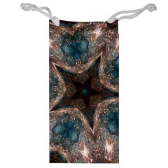 Kaleidoscopic Design Elegant Star Brown Turquoise Jewelry Bag