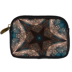 Kaleidoscopic Design Elegant Star Brown Turquoise Digital Camera Cases by yoursparklingshop