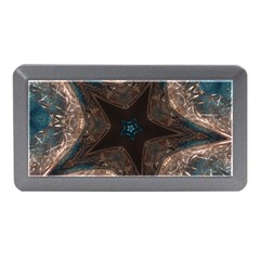 Kaleidoscopic Design Elegant Star Brown Turquoise Memory Card Reader (mini) by yoursparklingshop