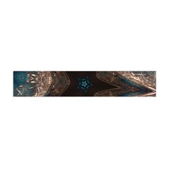 Kaleidoscopic Design Elegant Star Brown Turquoise Flano Scarf (mini) by yoursparklingshop