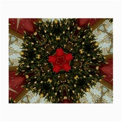 Christmas Wreath Stars Green Red Elegant Small Glasses Cloth by yoursparklingshop