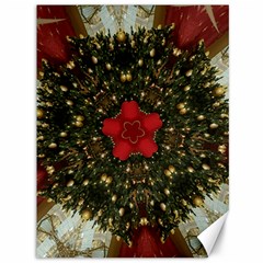 Christmas Wreath Stars Green Red Elegant Canvas 36  X 48   by yoursparklingshop