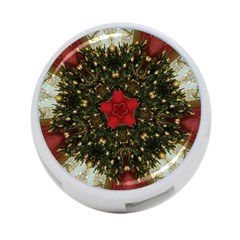 Christmas Wreath Stars Green Red Elegant 4-port Usb Hub (one Side) by yoursparklingshop