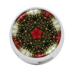 Christmas Wreath Stars Green Red Elegant 4-port Usb Hub (two Sides)  by yoursparklingshop