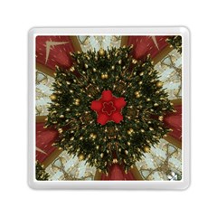 Christmas Wreath Stars Green Red Elegant Memory Card Reader (square)  by yoursparklingshop