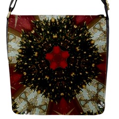 Christmas Wreath Stars Green Red Elegant Flap Messenger Bag (s) by yoursparklingshop