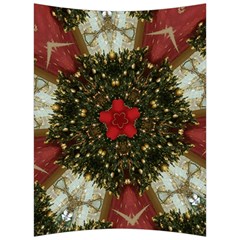 Christmas Wreath Stars Green Red Elegant Back Support Cushion by yoursparklingshop