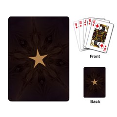 Rustic Elegant Brown Christmas Star Design Playing Card by yoursparklingshop