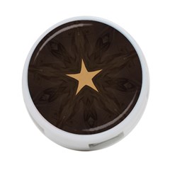 Rustic Elegant Brown Christmas Star Design 4-port Usb Hub (one Side) by yoursparklingshop