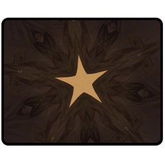 Rustic Elegant Brown Christmas Star Design Fleece Blanket (medium)  by yoursparklingshop