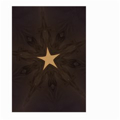 Rustic Elegant Brown Christmas Star Design Large Garden Flag (two Sides) by yoursparklingshop