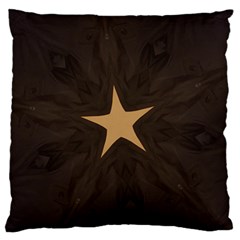 Rustic Elegant Brown Christmas Star Design Standard Flano Cushion Case (one Side) by yoursparklingshop