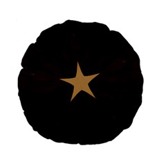 Rustic Elegant Brown Christmas Star Design Standard 15  Premium Flano Round Cushions by yoursparklingshop