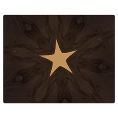 Rustic Elegant Brown Christmas Star Design Double Sided Flano Blanket (medium)  by yoursparklingshop