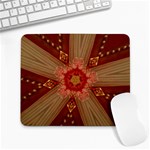 Red Star Ribbon Elegant Kaleidoscopic Design Large Mousepads Front