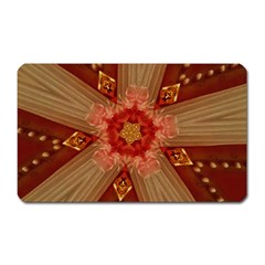 Red Star Ribbon Elegant Kaleidoscopic Design Magnet (rectangular) by yoursparklingshop