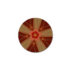 Red Star Ribbon Elegant Kaleidoscopic Design Golf Ball Marker (4 Pack) by yoursparklingshop