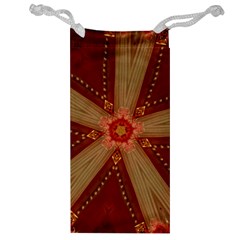 Red Star Ribbon Elegant Kaleidoscopic Design Jewelry Bag by yoursparklingshop