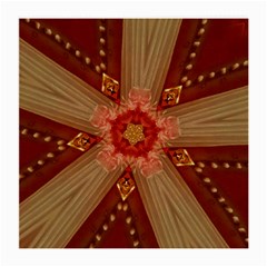 Red Star Ribbon Elegant Kaleidoscopic Design Medium Glasses Cloth (2-side) by yoursparklingshop