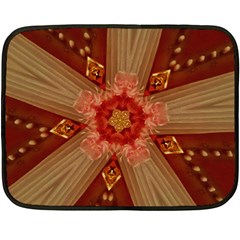 Red Star Ribbon Elegant Kaleidoscopic Design Fleece Blanket (mini) by yoursparklingshop