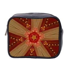 Red Star Ribbon Elegant Kaleidoscopic Design Mini Toiletries Bag 2-side by yoursparklingshop