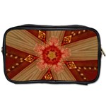 Red Star Ribbon Elegant Kaleidoscopic Design Toiletries Bags Front