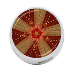 Red Star Ribbon Elegant Kaleidoscopic Design 4-port Usb Hub (one Side) by yoursparklingshop