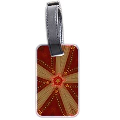 Red Star Ribbon Elegant Kaleidoscopic Design Luggage Tags (two Sides) by yoursparklingshop