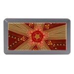 Red Star Ribbon Elegant Kaleidoscopic Design Memory Card Reader (Mini) Front