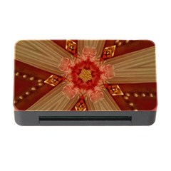 Red Star Ribbon Elegant Kaleidoscopic Design Memory Card Reader With Cf by yoursparklingshop