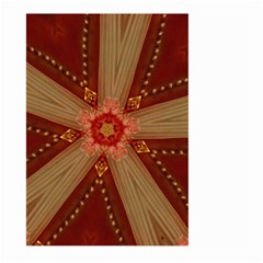 Red Star Ribbon Elegant Kaleidoscopic Design Large Garden Flag (two Sides) by yoursparklingshop