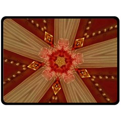 Red Star Ribbon Elegant Kaleidoscopic Design Double Sided Fleece Blanket (large)  by yoursparklingshop