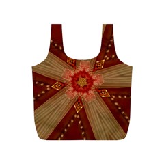 Red Star Ribbon Elegant Kaleidoscopic Design Full Print Recycle Bags (s)  by yoursparklingshop