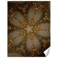 Golden Flower Star Floral Kaleidoscopic Design Canvas 18  X 24   by yoursparklingshop