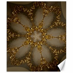 Golden Flower Star Floral Kaleidoscopic Design Canvas 20  X 24   by yoursparklingshop