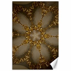 Golden Flower Star Floral Kaleidoscopic Design Canvas 20  X 30   by yoursparklingshop