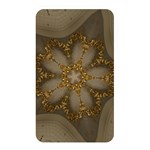 Golden Flower Star Floral Kaleidoscopic Design Memory Card Reader Front