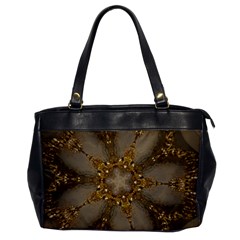 Golden Flower Star Floral Kaleidoscopic Design Office Handbags by yoursparklingshop