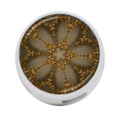 Golden Flower Star Floral Kaleidoscopic Design 4-port Usb Hub (one Side) by yoursparklingshop