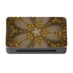 Golden Flower Star Floral Kaleidoscopic Design Memory Card Reader with CF Front