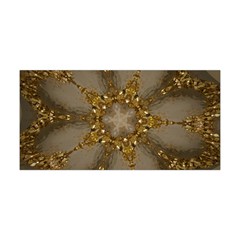 Golden Flower Star Floral Kaleidoscopic Design Yoga Headband by yoursparklingshop