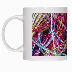 Funny Colorful Yarn Pattern White Mugs by yoursparklingshop