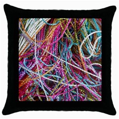 Funny Colorful Yarn Pattern Throw Pillow Case (black) by yoursparklingshop